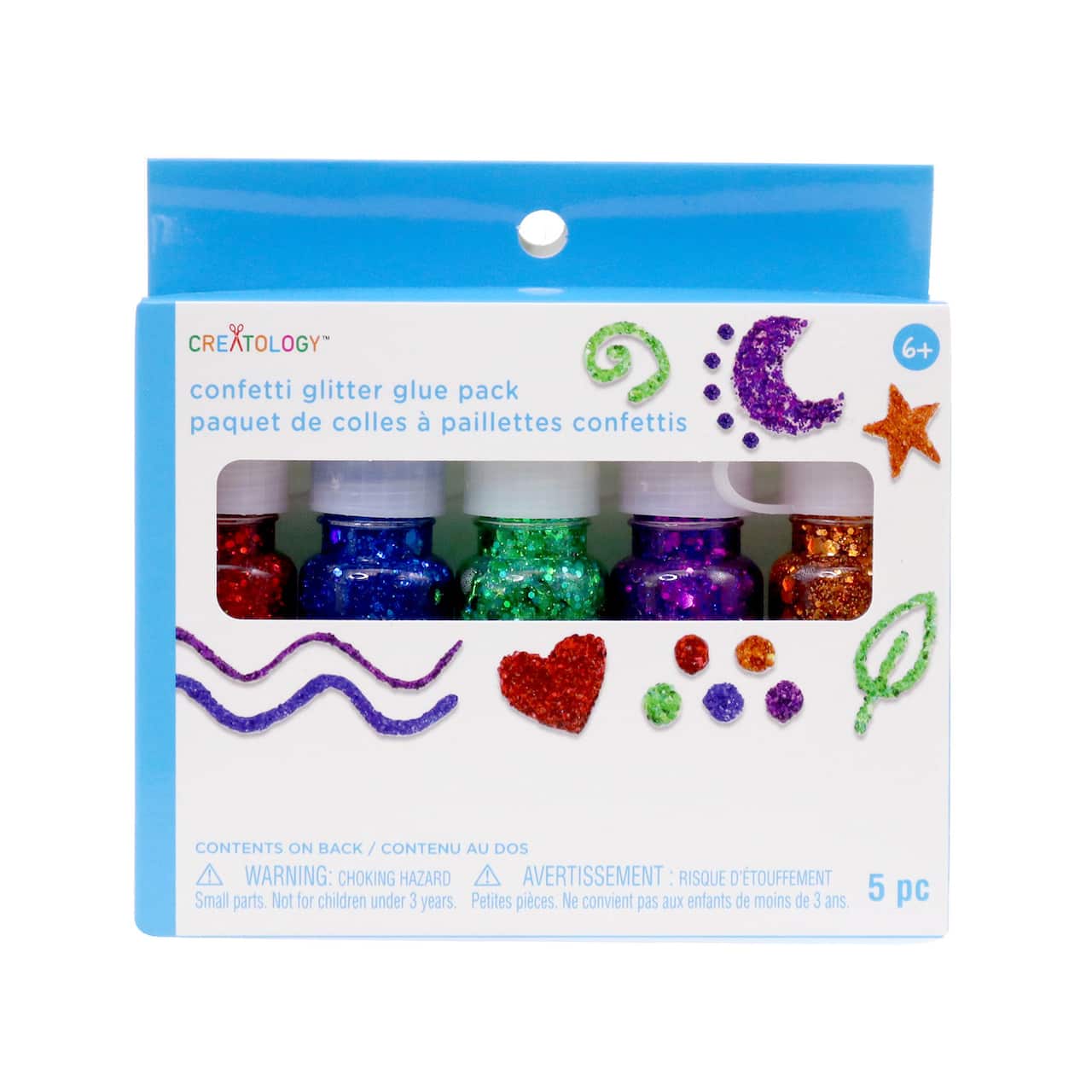 6 Packs: 5 ct. (30 total)  Primary Confetti Glitter Glue Pack by Creatology&#x2122;